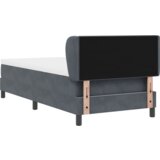 Box Postelja Box Spring z Zložljivim Matracem Temno Siva 80x200 cm Žamet, (22051817) | Shoptok.si
