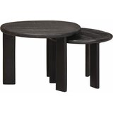  Stolovi za kavu na sklapanje 2 pcs Bijelo Čvrsto drvo manga | shoptok.hr