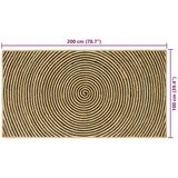  Preproga Naravna in črna 100 x 200 cm Juta, (5000132997) | Shoptok.si