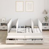 vidaXL Postelja z dodatnim prostorom za shranjevanje Bela 150x200 cm Cene