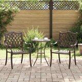  Vrtna stolica 2 pcs Bronzana 56 x 55 x 92.5cm Aluminij | shoptok.hr