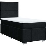 vidaXL Box spring postelja z vzmetnico črna 80x200 cm blago | Shoptok.si