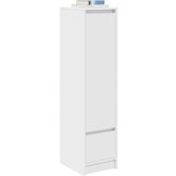 vidaXL Visoka omara bel 29,5x34x119,5 cm inženirski les | Shoptok.si