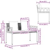  Vanjske klupe 2 -Seater 116 x 56 x 75 cm poliratan | shoptok.hr