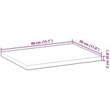  Plutajuće police 2 kom 40x30x2 cm Neobrađeno puno drvo akacije | shoptok.hr