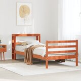 Maison Chic Posteljni okvir - Enojna postelja - Postelja za odrasle brez vzmetnice voščeno rjav 90x200 cm borovina-J8234, (21760448) | Shoptok.si