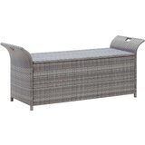 Poli Klupa za pohranu s jastukom siva 138 cm od poliratana | shoptok.hr