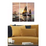 Wallity MDF1063275 multicolor decorative mdf painting (3 pieces) Cene