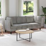  Set namještaja za dnevni boravak 3 pcs Svjetlosiva Baršun | shoptok.hr