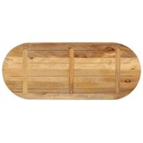 Stolna ploča 110x50x3 8 cm ovalna od masivnog grubog drva manga | shoptok.hr