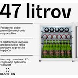 Klarstein Hladnjak za pića Beersafe s vratima od zrcalnog stakla | 44 x 48 cm | Unutarnje LED osvjetljenje | Srebrno-bijela | shoptok.hr
