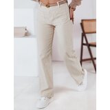 DStreet Spodnie damskie sztrukoswe wide leg WELVIA beżowy | shoptok.hr
