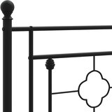  Metalni okvir za krevet s uzglavljem crni 100x200 cm | shoptok.hr
