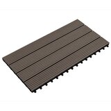  Pločice za decking 6 pcs Tamno smeđa 60 x 30 cm | shoptok.hr