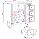  Kuhinjsko skladištenje Medeni vosak 112 x 70 x 91,5 cm | shoptok.hr