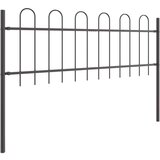  Vrtna ograja s hoop vrhom, siva, 8,5 x 0,6 m, jeklo | Shoptok.si
