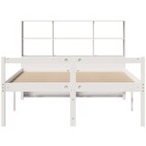vidaXL Knjižna postelja brez vzmetnice bela 160x200 cm trdna borovina | Shoptok.si