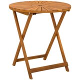  Preklopni vrtni stol Prirodna Ø70 x 75 cm Čvrsto drvo akacije - 70 cm | shoptok.hr