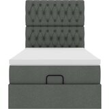 vidaXL Otomanski posteljni okvir z vzmetnico siv 90x190 cm blago | Shoptok.si