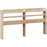 vidaXL Posteljni okvir z vzglavjem 140x190 cm trdna borovina | Shoptok.si