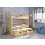 ADRK Troslojna otroka postelja HIPPO 97 cm - BOR NARAVNI | Shoptok.si