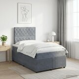  Boxspring krevet s madracem Tamnosiva 120 x 190 cm Baršun | shoptok.hr