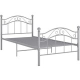 Maison Chic Posteljni okvir - Enojna postelja - Postelja za odrasle siv kovinski 90x200 cm-J9036, (21768751) | Shoptok.si