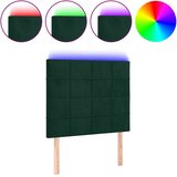  LED uzglavlje tamnozeleno 100x5x118/128 cm baršunasto | Eponuda.ba