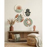 WALLXPERT Huhu1731 - 40 x 40 Multicolor Decorative Framed MDF Painting (4 Pieces) | Eponuda.com