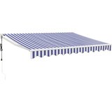  Automatska tenda na uvlačenje plavo-bijela 3,5 x 2,5 m | shoptok.hr