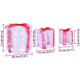 vidaXL Dekoracija Darilne Škatle 3 pcs Hladno bela 20 x 20 x 21 cm | Shoptok.si