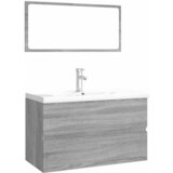  Set kupaonskog namještaja boja hrasta sonome konstruirano drvo Siva 80 x 39.5 x 45 cm | Shoptok.si