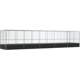  Kavez za ptice s produžetkom srebrni 1039x207x212 cm čelični | Eponuda.com