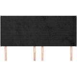  Uzglavlje s ušima crno 203x16x118/128 cm baršunasto | shoptok.hr