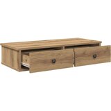 vidaXL Stenska polica s predali artisan hrast 80x34x17 cm inž. les | Shoptok.si