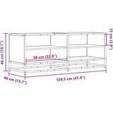 vidaXL TV omarica rjavi hrast 120,5x40x46 cm inženirski les | Shoptok.si