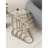 Hanah home Milas 4 set stolića (umetnuti), zlatna/providna (4 kom) Cene