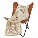Tiseco Home Studio Bež flanelska deka s božićnim motivom 130x160 cm XMAS – | shoptok.hr