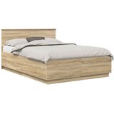  Krevetna konstrukcija S LED lampica Sonoma hrast 150 x 200 cm | shoptok.hr
