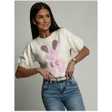Fasardi Beige women's bunny sweater cene