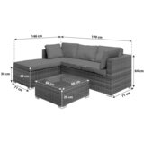 Modern Living lounge garnitura leona rdeča, rjava, 3-Delni set | Shoptok.si