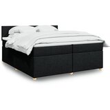  Krevet s oprugama i madracem crni 200x200 cm od tkanine | shoptok.hr