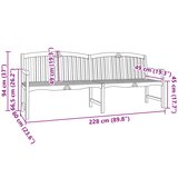  Ručni drveni klupko s ružama Prirodna 228 x 61 x 94,5 cm | Eponuda.com