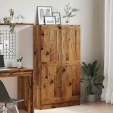 vidaXL Knjižna omara starinski les 82,5x30,5x150 cm inženirski les | Shoptok.si
