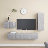The Living Store Komplet TV omaric 4-delni betonsko siva iverna plošča - Komplet TV Omaric, (21434558) | Shoptok.si