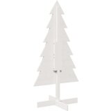 vidaXL Drveno ukrasno božićno drvce bijelo 120 cm od masivne borovine | shoptok.hr