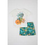 Defacto baby Boy Printed Short Sleeve T-shirt Shorts 2-Piece Set | ePonuda.com