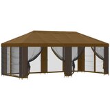 vidaXL Paviljon s stenami 6 x 3 m Taupe Poliester in jeklo 190, (5000218920) | Shoptok.si