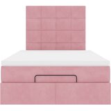  Okvir za krevet s madracima ružičasti 120 x 190 cm baršunasti | shoptok.hr