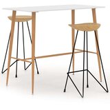 vidaXL Barska garnitura 3-delna bela | Shoptok.si